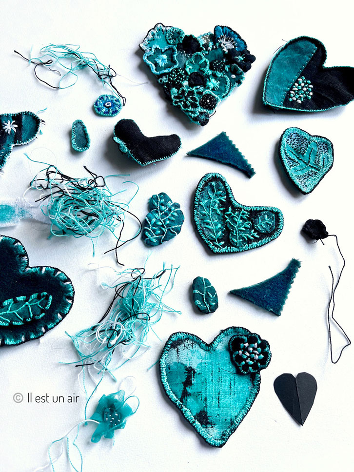 Cœurs turquoise